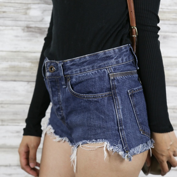Free People Blue Jean High Waist Shorts sz 24 - Picture 3 of 8